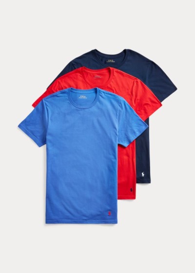 Men's Polo Ralph Lauren Classic Wicking Crew 3-Pack T Shirts | 391706FBH